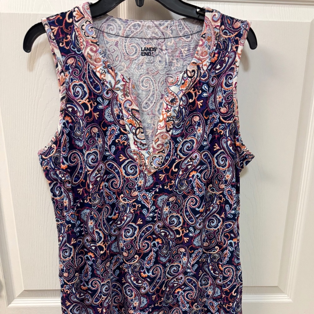 Lands End Short Cotton Dress Size large